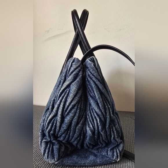 ××× SOLD ××× Miu Miu Matelasse Denim 2way Bag - Picture 10 of 17